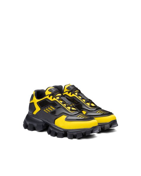 mens yellow prada sneakers|yellow and white prada sneakers.